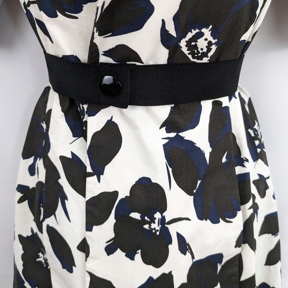 Size XS (2) Simply Vera Wang White Black Floral Formal Retro Blazer Jacket Coat - Picture 5 of 16